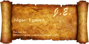 Jéger Egmont névjegykártya