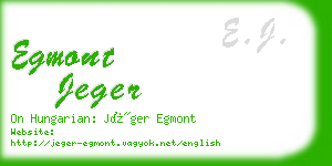 egmont jeger business card